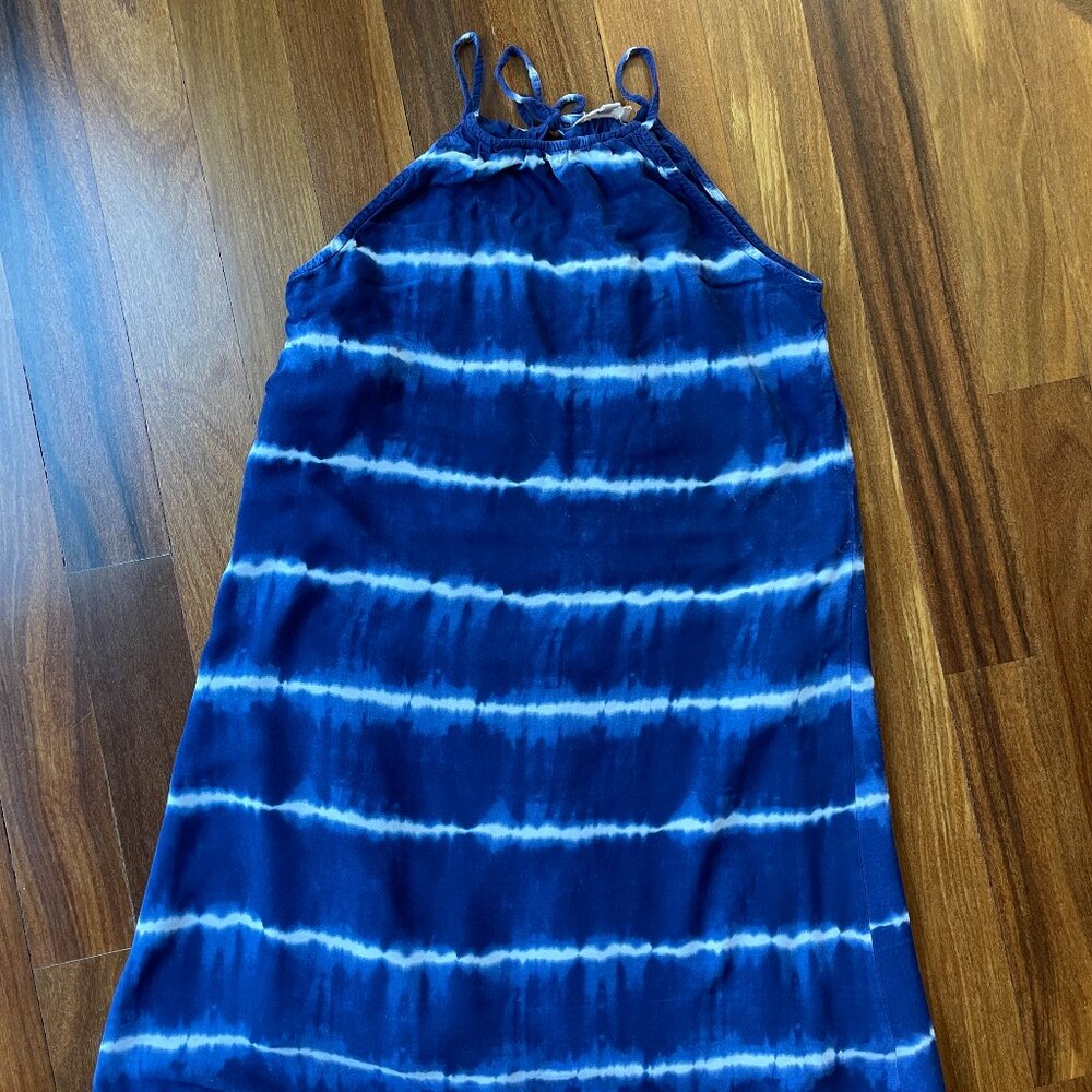 Dizzy Lizzy Sx XXS Blue / White Tie Dye Sun Dress